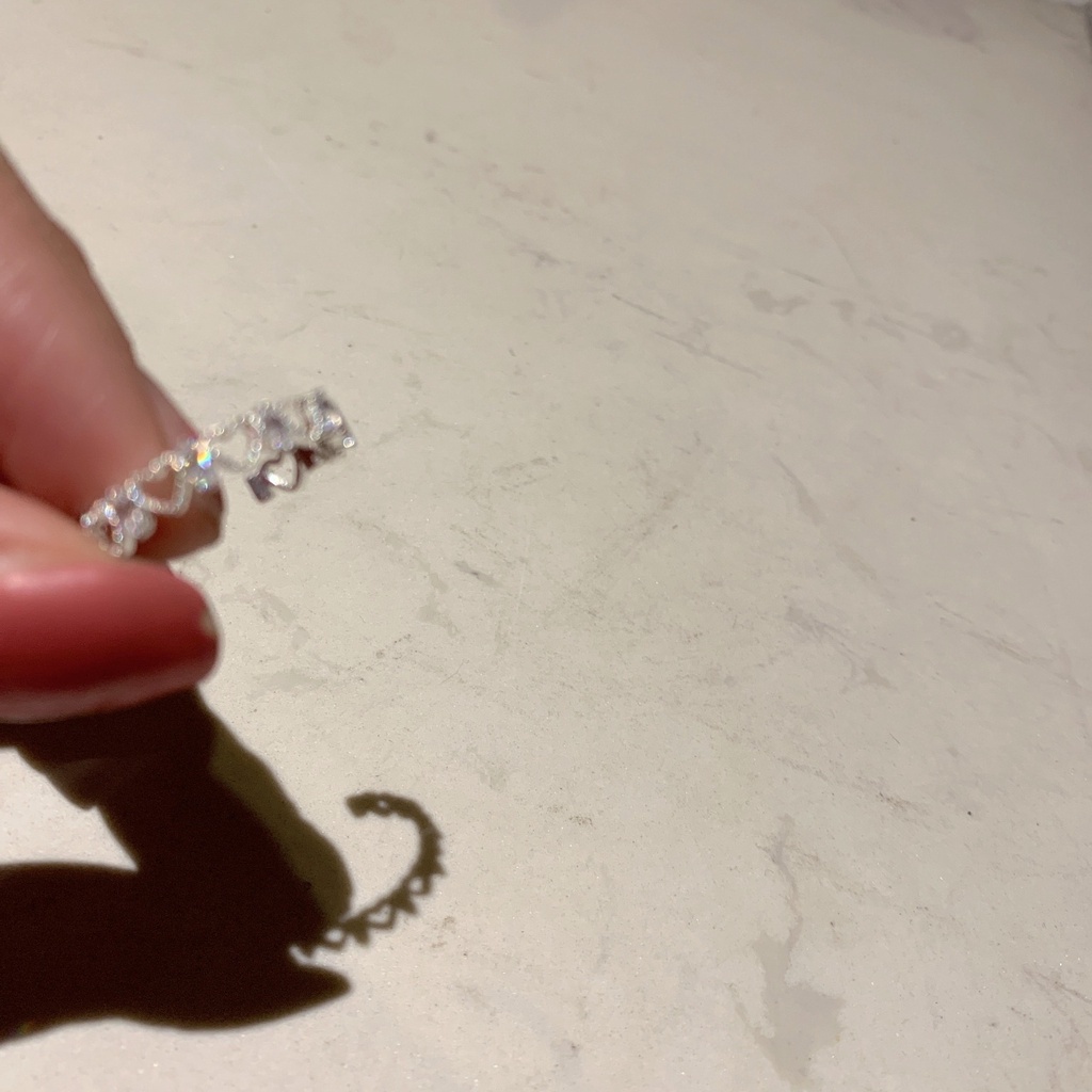 Nhẫn kiểu trái tim đính đá zircon thời trang dành cho nữ