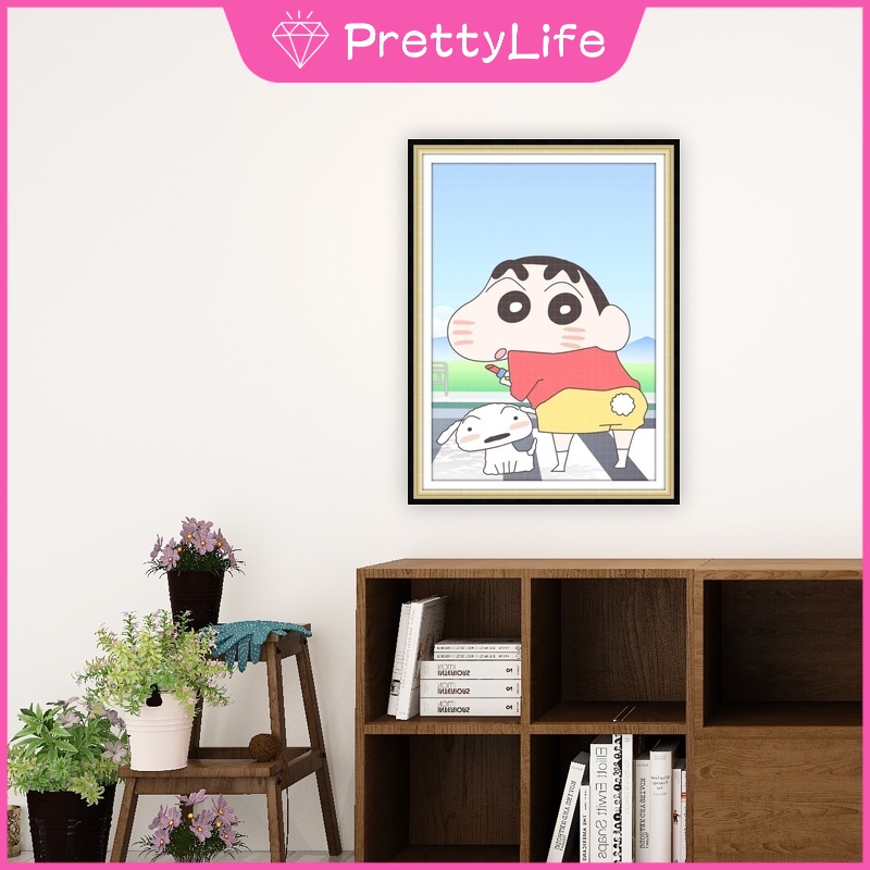Bộ Tranh Đính Đá 5D Tự Làm 30 X 40Cm Hình Cậu Bé Bút Chì Đáng Yêu