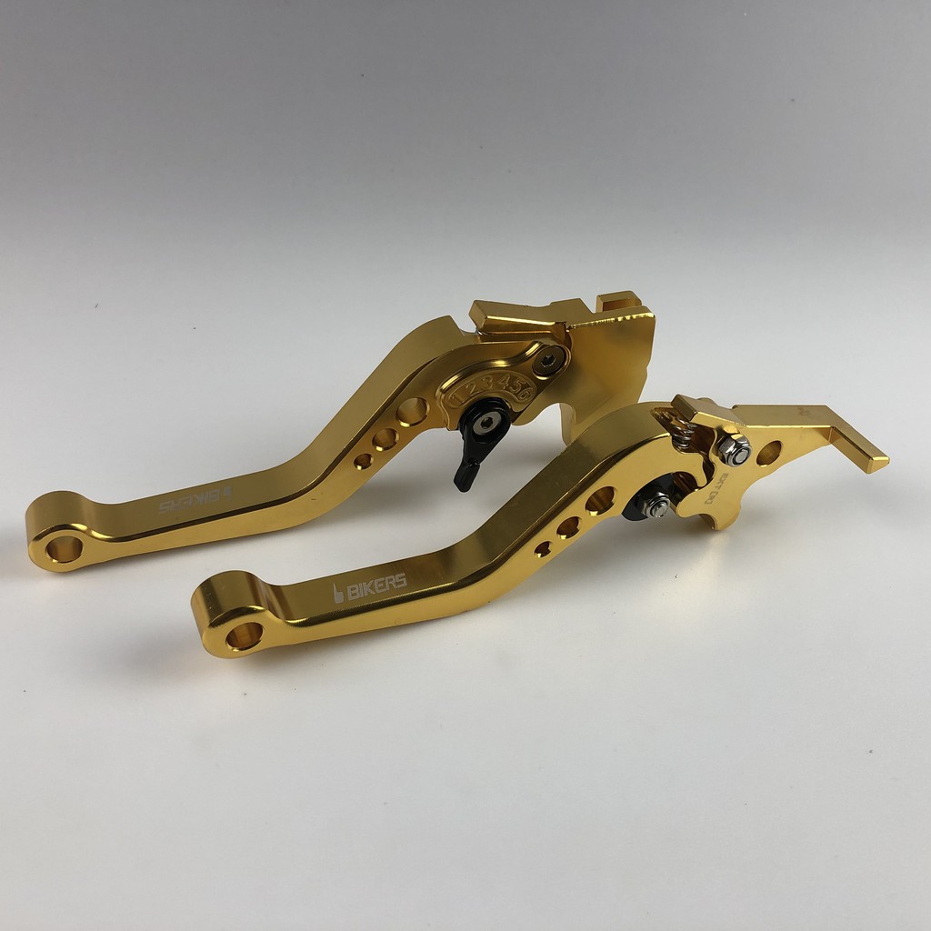 HÌNH THẬT- Bộ 02 tay thắng  6 số côn CNC dùng cho xe Exciter 135/150- MÀU VÀNG