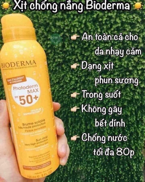 Xịt chống nắng Bioderma Photoderm Max