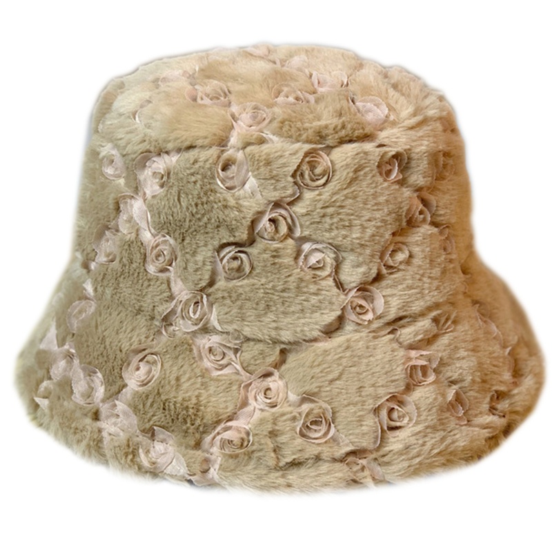Mũ Tai Bèo Họa Tiết Hoa Hồng Giữ Ấm Thời Trang Đường Phố