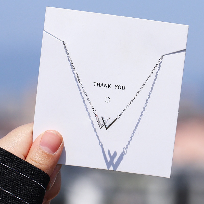 Vòng cổ nữ hình chữ V đơn giản thời trang Vòng cổ xương đòn nâng cao