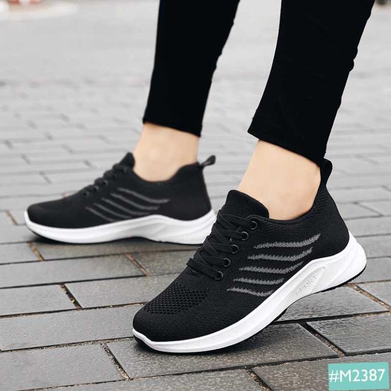 Giày Thể Thao Sneaker Nữ MINSU M2387, Kiểu Dáng Bata Thể Thao Hàn Quốc Cho Chạy Bộ, Đi Học, Chơi