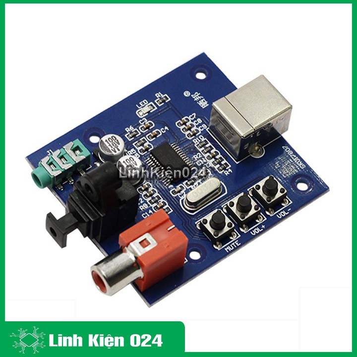 Module giải mã card âm thanh PCM2704 cổng USB điện áp 5VDC