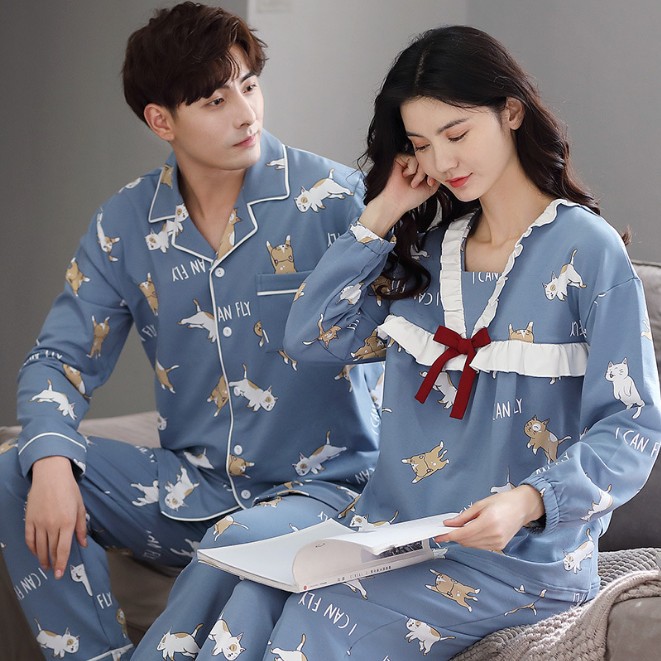 SET ĐỒ ĐÔI NAM NỮ, ĐỒ ĐÔI PIJAMA style Hàn Quốc - Shop Thủy Bông