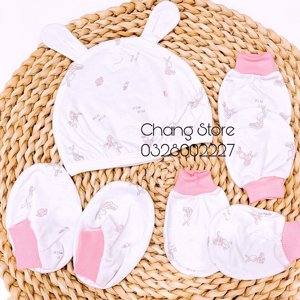 Miomio - Bao Tay, Bao Chân, Nón/Mũ Sơ Sinh - Vớ Tay, Chân Cho Bé Cotton Mio