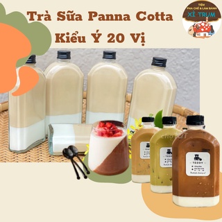 💥Set 6 Cốc Bự 350ML💥 Trà Sữa PANNA COTTA (Caramen Sữa) Kiểu Ý 20 Vị Với Công Thức Trà Sữa Phân Tầng Đóng Chai CỰC HOT