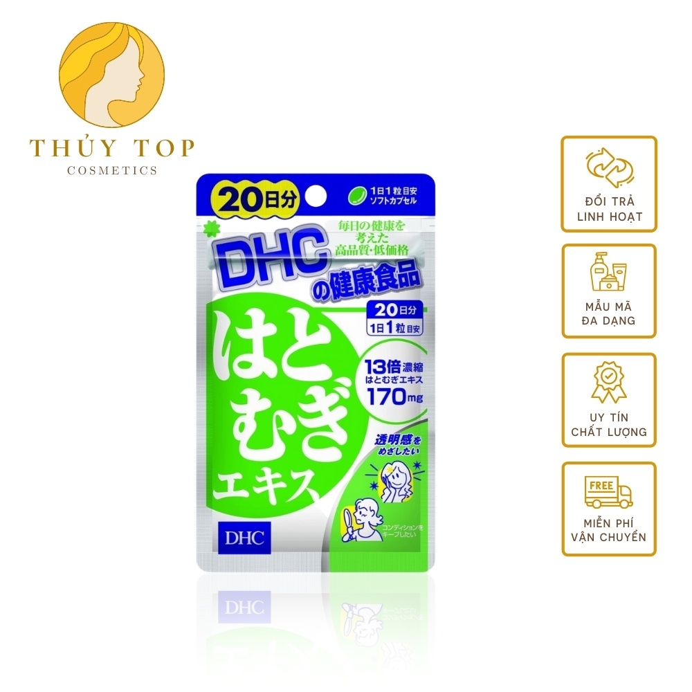 Viên Uống Trắng Da DHC Nhật Bản Chiết Xuất Hạt Coix Làm Trắng, Mịn Và Ngăn Ngừa Khô Nứt Da, Giàu Chất Dinh Dưỡng