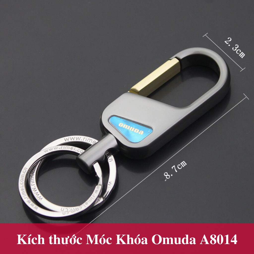 Móc khóa Omuda chất liệu thép không gỉ treo móc chìa khóa xe máy ô tô - A8014