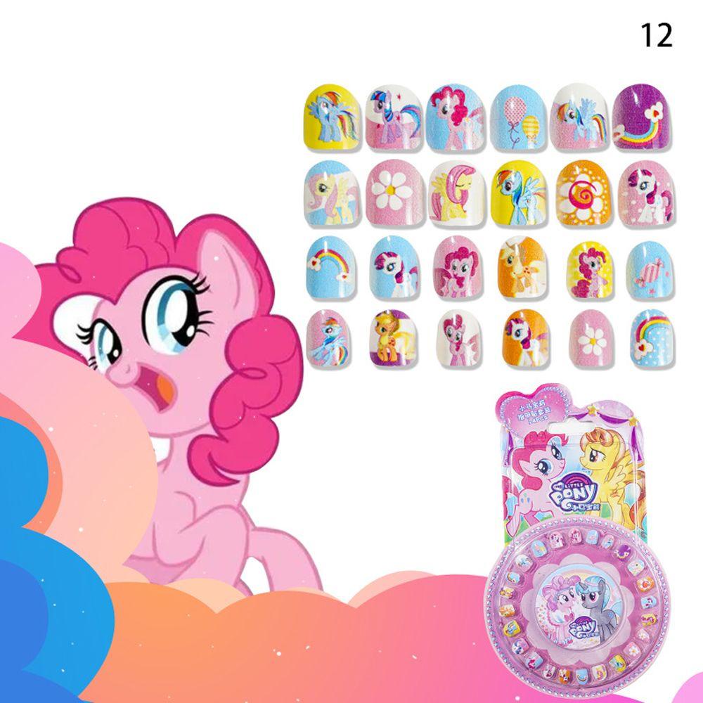 Miếng Dán Trang Trí Móng Tay In Hình Công Chúa Elsa/Kỳ Lân/ Kitty Cho Bé DIY