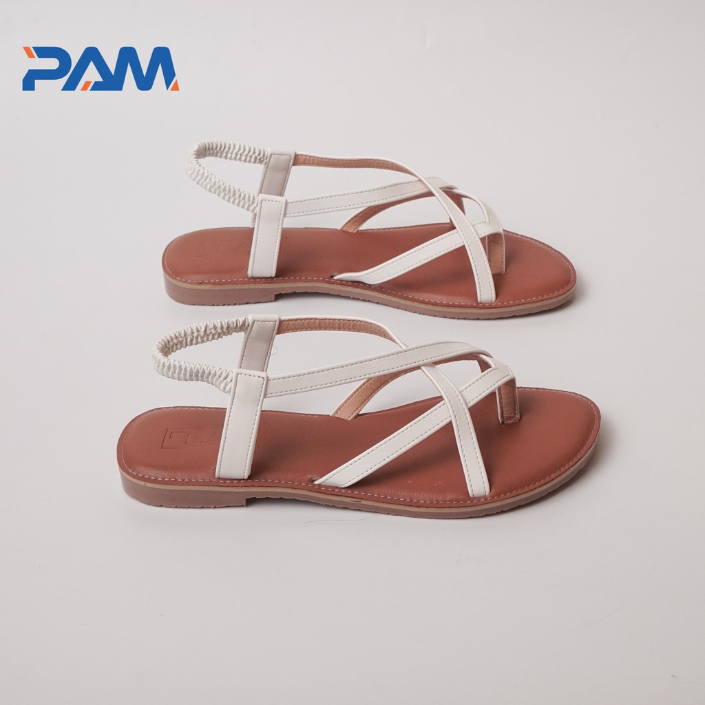 Sandal Nữ PAM Giày Việt - Chất Lượng Việt Quai Chéo Thun Co Giãn Đế Bệt Thời Trang - SDQG09 - 5 Màu - Size 36-39