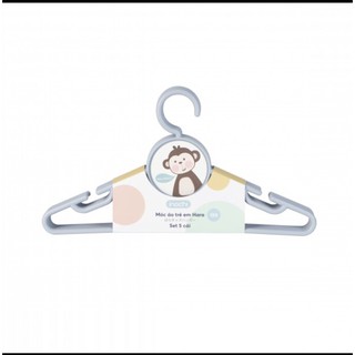 Mắc Áo/Móc Áo Trẻ Em Hara 188 Inochi (Lốc 5 Cái)