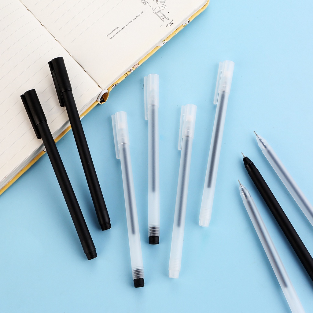 Bút bi bút gel 0.5mm Trong Suốt Ngòi Chất Lượng Cao