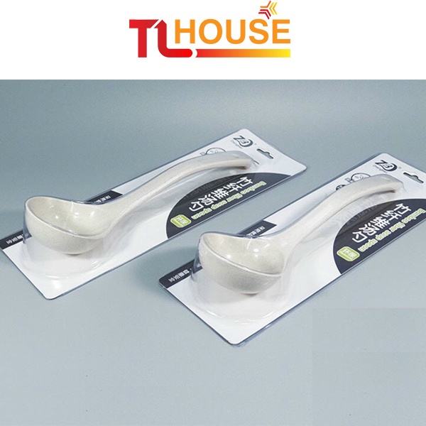 Thìa múc canh nhựa lúa mạch Zhengbao, muôi lẩu cán dài an toàn cho sức khỏe 612 – TALI HOUSE