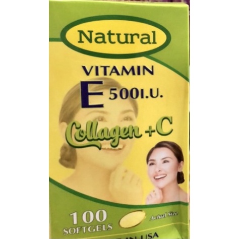 VIÊN UỐNG VITAMIN E 500IU COLLAGEN+C 100V của Mỹ