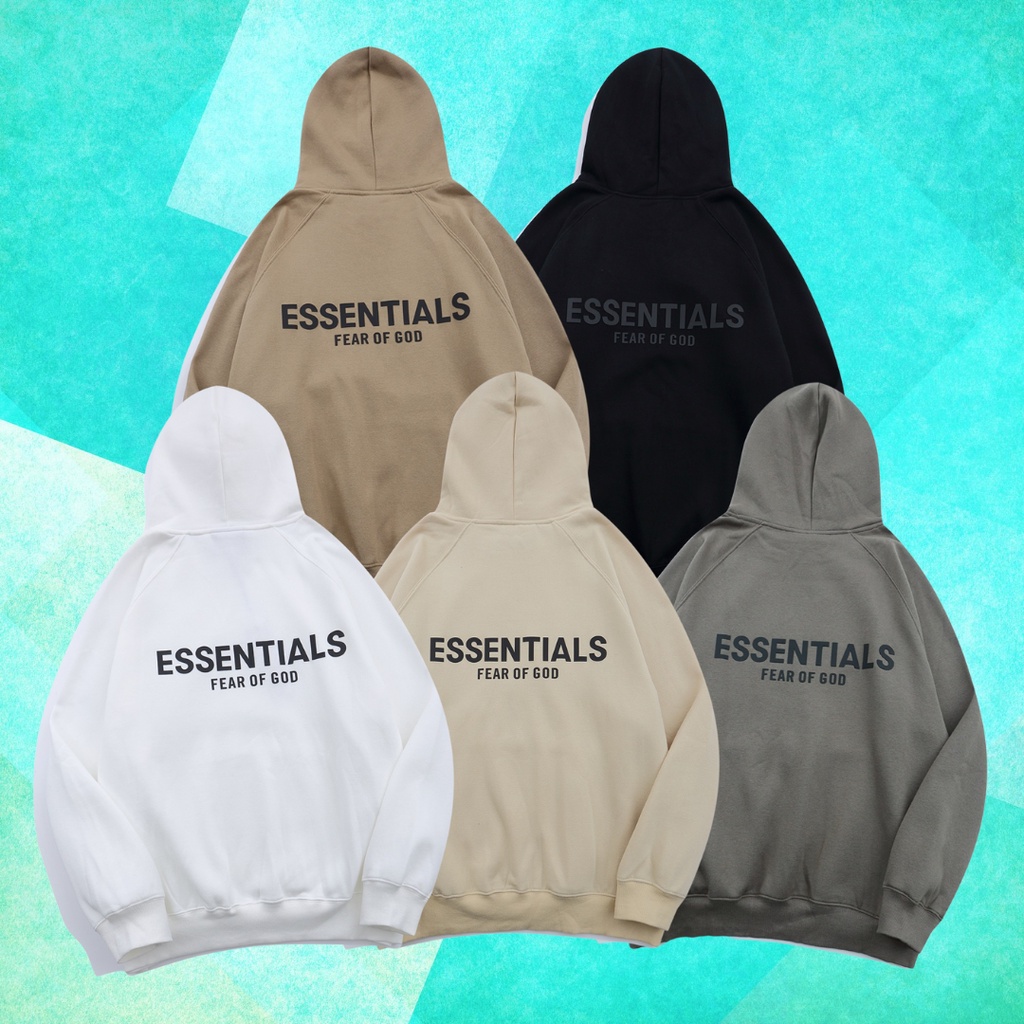 [ Sale Sốc ] Áo hoodie Essentials nỉ bông in nổi sau lưng hàng cao cấp Ss2022