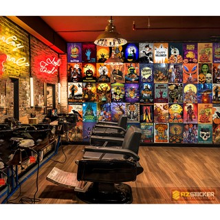 [ Mua 5 Tặng 1 ] Set Tranh Dán Chủ Đề Halloween | Decal Dán Tường Trang Trí Phòng , Quán Cà Phê , Quầy Bar