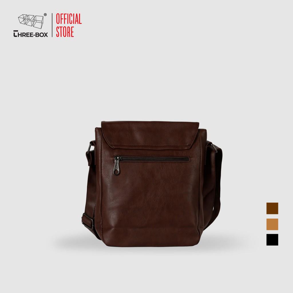 [Mã FAMALLT5 giảm 15% đơn 150K] Túi đeo chéo da Three-Box chính hãng | MS5533