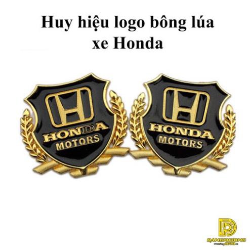 Logo bông lúa đủ thương hiệu dán trang trang trí ô tô, xe máy [ viền vàng ] - Better Car