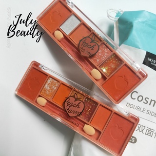 Bảng phấn mắt má 7 màu Iman of Noble - Peach Farm có que trang điểm