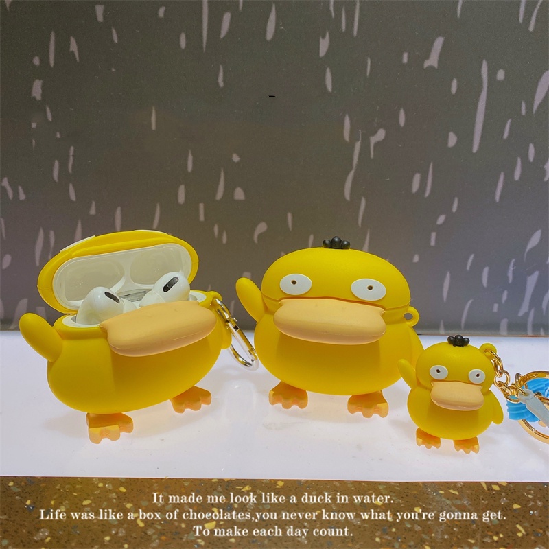 Vỏ Bảo Vệ Hộp Sạc Tai Nghe AirPods Pro 1 / 2 3 Hình Chú Vịt Dễ Thương