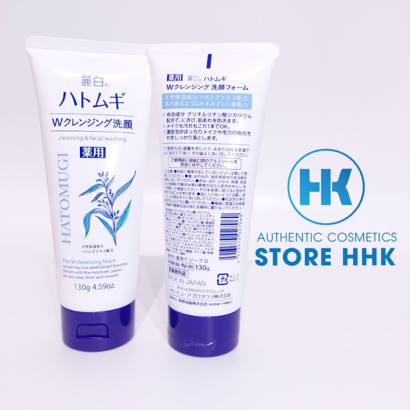 Sữa Rửa Mặt Trắng Da Hạt Ý Dĩ HATOMUGI CLEANSING & FACIAL WASHING 130g | BigBuy360 - bigbuy360.vn