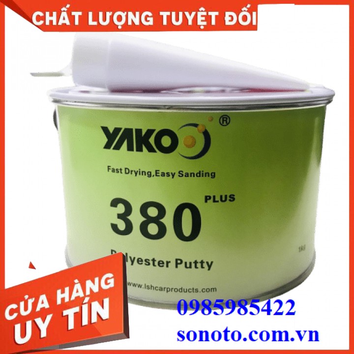 Matit Bả trét đắp Inchen và 380 lon 1kg bột bả nền, bột bả sơn ô tô ( Sơn oto xe máy )