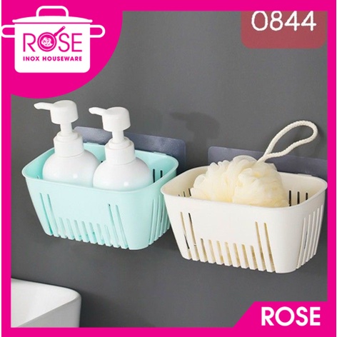 Giỏ rổ dán tường nhà bếp nhà tắm treo vật dụng bàn chải bông tắm , nhà bếp tiện dụng