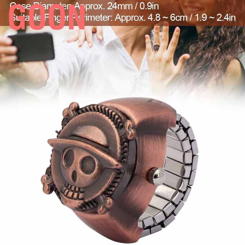 Đồng hồ kim vỏ khắc họa tiết hoạt hình thời trang unisex cho học sinh GOON