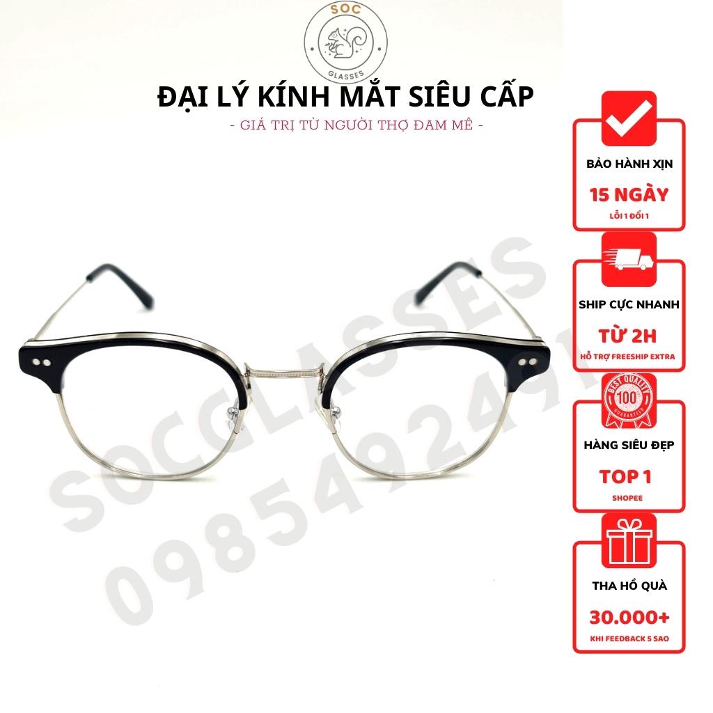 Gọng kính cận tròn kim loại GM Alio chống tia UV cao cấp bền Best đẹp - Nhận thay tròng kính theo yêu cầu - SOC GLASSES