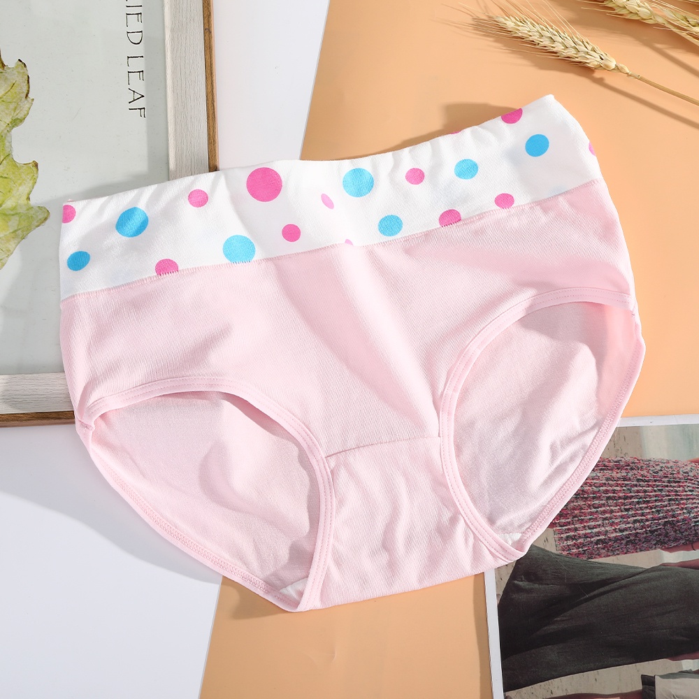 Quần lót AIJOLEN lưng cao in họa tiết chim hạc cho nữ size M-2XL