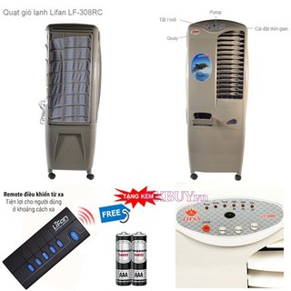 Quạt hơi nước có Remote Lifan LF-308RC (Trắng)