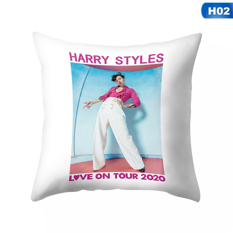 Vỏ Gối Vuông Họa Tiết Harry Styles Tour Trang Trí Nhà Cửa