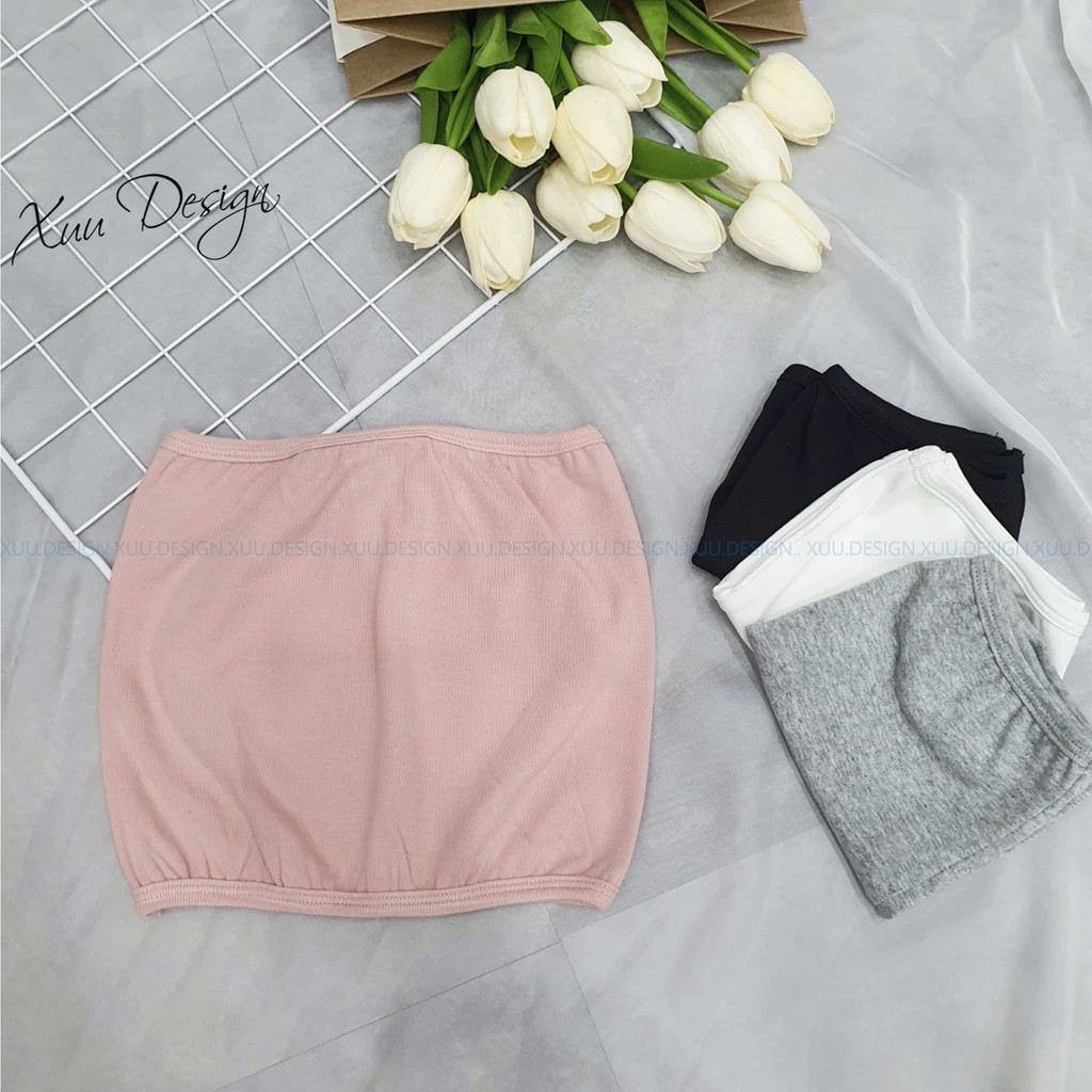 Áo quây ngực  croptop nữ không đệm thun trơn dáng ôm màu trơn không dây Xuu Design AD06 | BigBuy360 - bigbuy360.vn