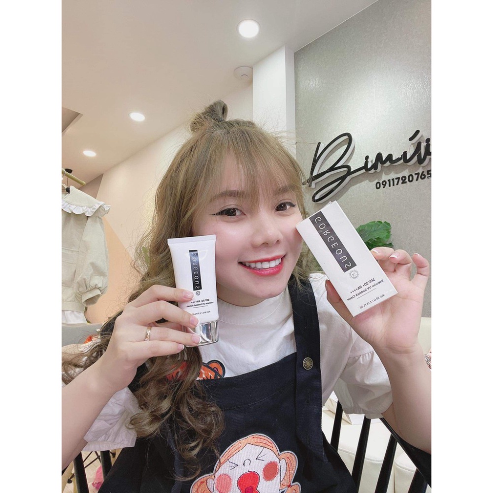 Kem chống nắng múi xù gorgeous dưỡng da, nâng tone tự nhiên, chống nước lâu trôi tuýp nhỏ 50G - SPF50+PA+++