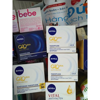 Kem Dưỡng Da Nivea Q10 Plus Anti-Falten Chống Nhăn (Ngày-Đêm) 50ml nội địa Đức