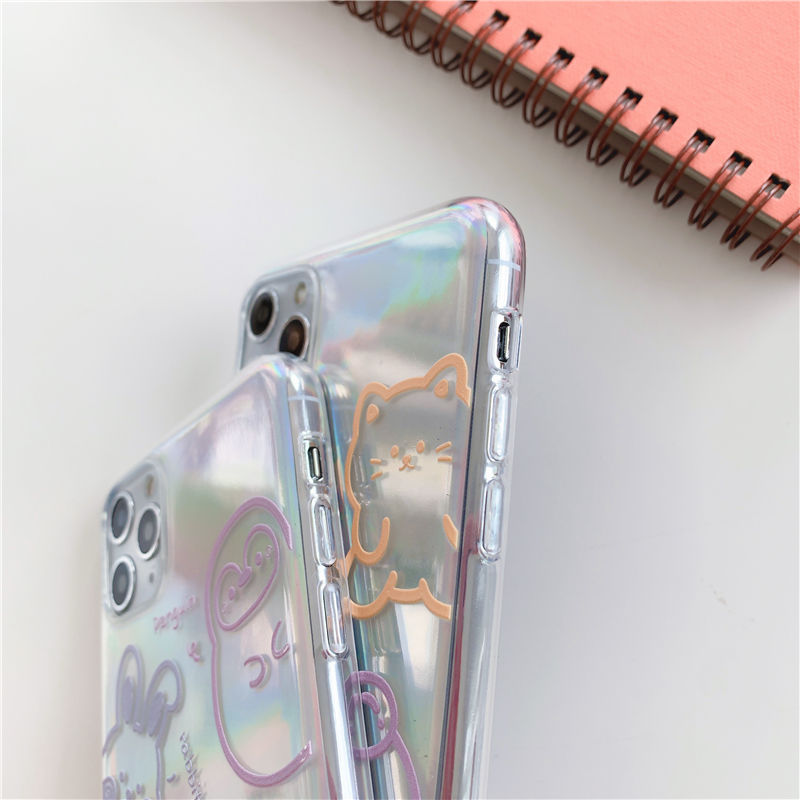 Ốp điện thoại silicone trong suốt họa tiết đa dạng thời trang thích hợp cho Iphone 11pro X Se2 Xr 7 8plus Xsmax 6s