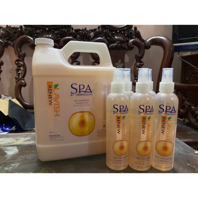 SỮA TẮM SPA TROPICLEAN MÙI ĐÀO chai 250ml & 500ml