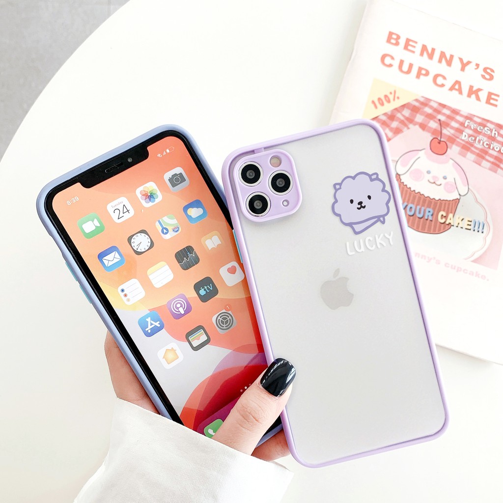 Ốp lưng iphone Lucky nhám viền nổi cong 6/6plus/6s/6splus/7/7plus/8/8plus/x/xr/xs/11/12/13/pro/max/plus/promax | BigBuy360 - bigbuy360.vn