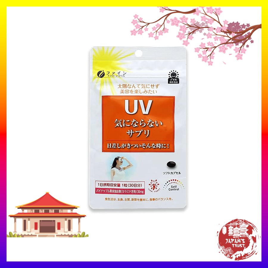 Viên uống chống nắng UV Crare Plus Fine Japan Nhật Bản 30 viên - Kháng tia UV - Chống lão hoá - Chống cháy nắng hiệu quả