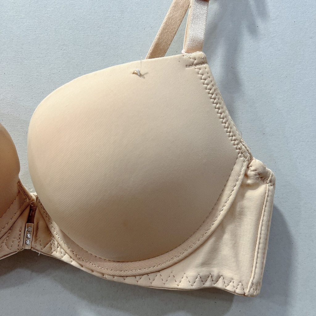 Áo ngực nữ trơn cài trước nâng ngực Joy 3408 có gọng mút đúc dày cúp xéo size 34-36-38