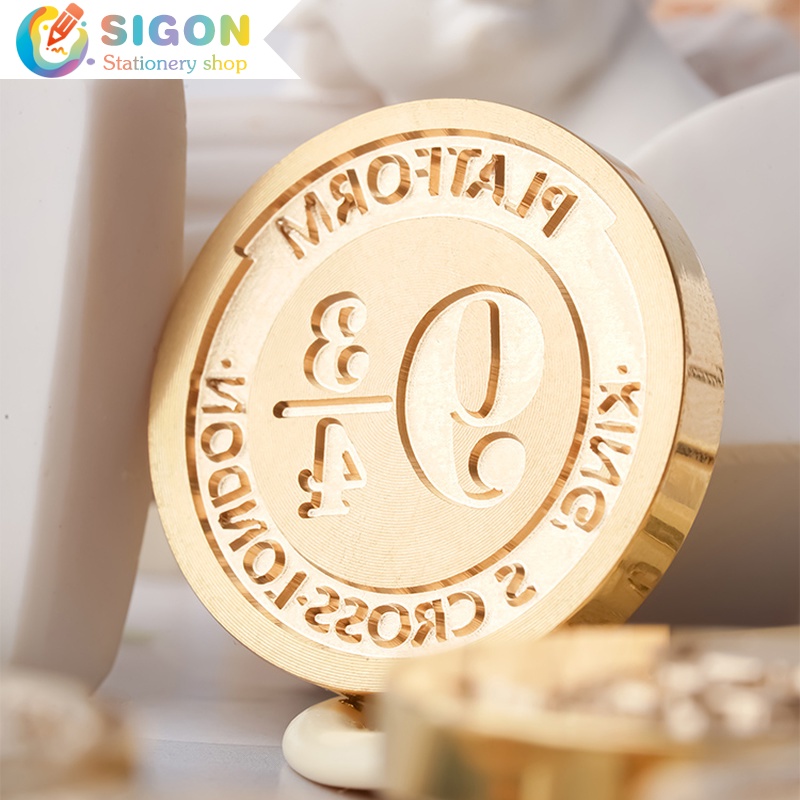 Con Dấu Sáp Niêm Phong Bì Thư Hình Tròn Phong Cách Retro Châu Âu