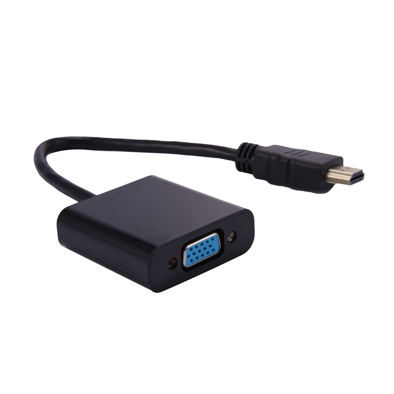 1080P Micro-HDMI/Mini HDMI/HDMI to VGA Converter Adapter With Audio Video Cable Black