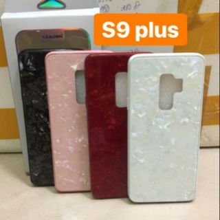 Ốp lưng kính vân đá viền dẻo Galaxy S9 Plus