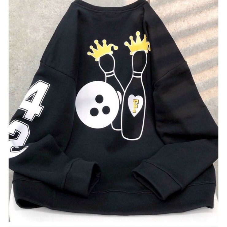 Áo khoác sweater [CÓ ẢNH THẬT] from rộng chất nỉ ngoại cao cấp in F42