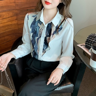 Áo Sơ Mi Nữ Dài Tay Cổ Bẻ Thời Trang Công Sở