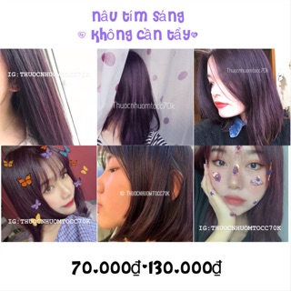 THUỐC NHUỘM NÂU TÍM SÁNG ( tặng găng tay+ trợ dưỡng)