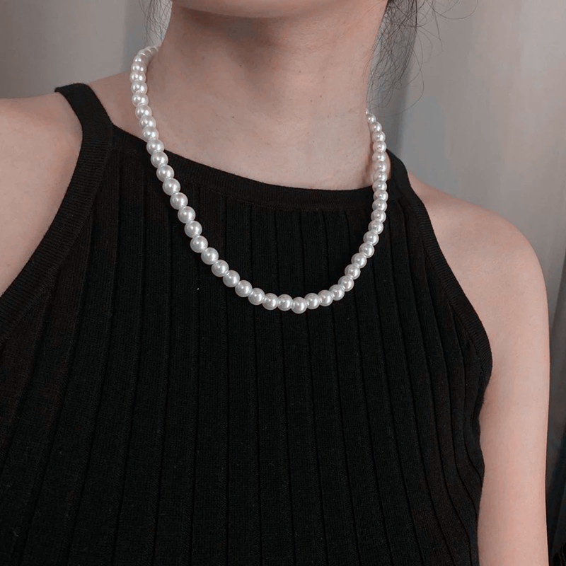 Vòng cổ Chuỗi Hạt Ngọc Trai Đơn Giản Thanh Lịch Cho Nữ