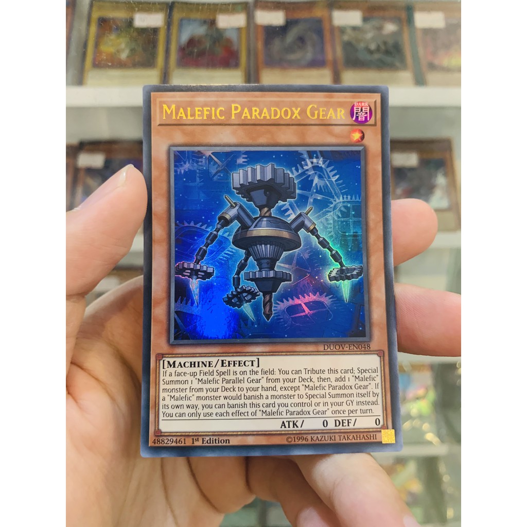 Thẻ Bài YugiOh Mã DUOV-EN048 - Malefic Paradox Gear - Ultra Rare - 1st Edition