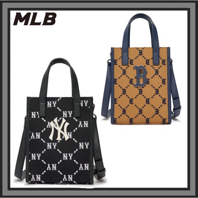 (CHÍNH HÃNG) Túi MLB Handphone Mono Diamond Jacquard big size unisex nam nữ thời trang